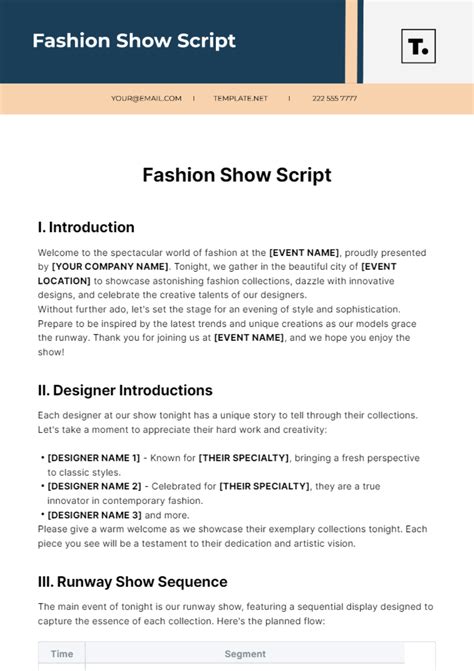 emcee script|emcee script for fashion show.